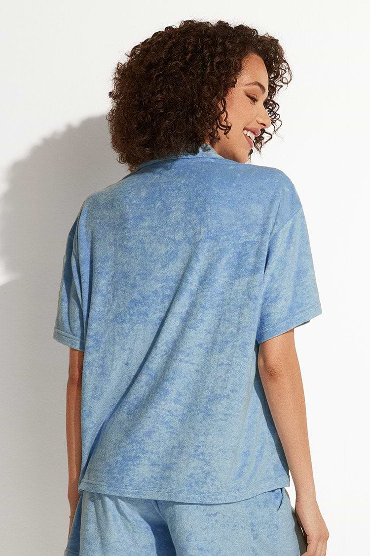 Top Cuello camisero Frente abierto