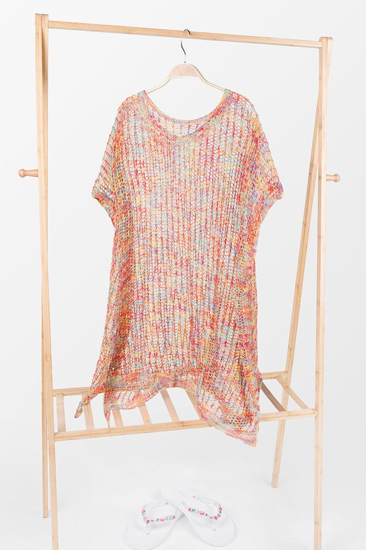 Caftán Croché con cintura suelta y escote V