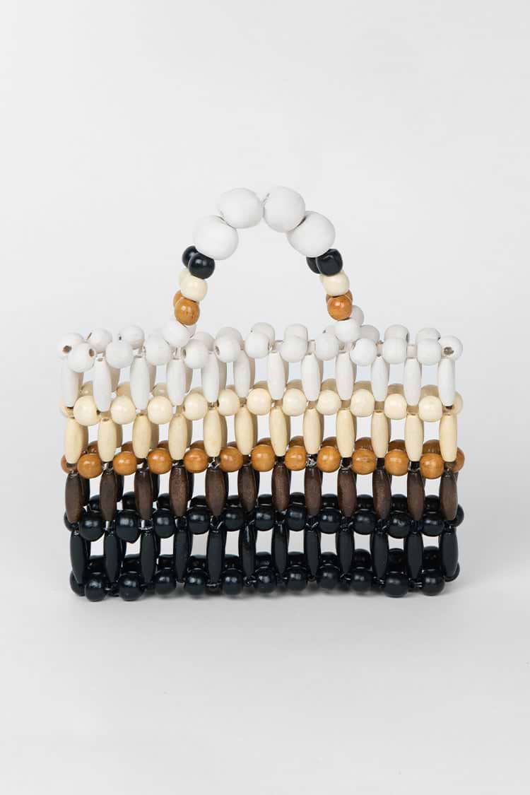 Mini Cartera negra trenzada