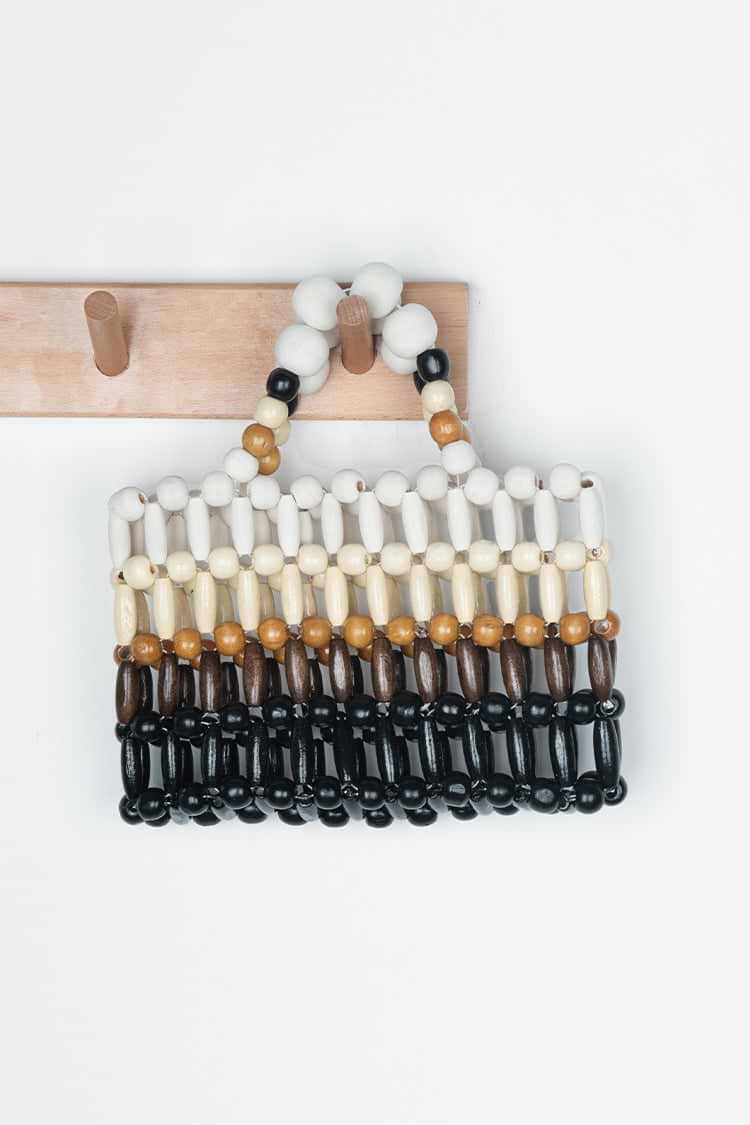 Mini Cartera negra trenzada