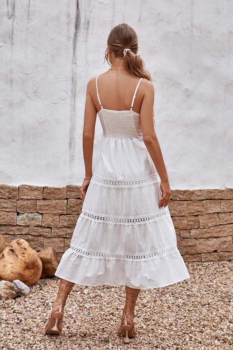 Vestido en forma de A Moño