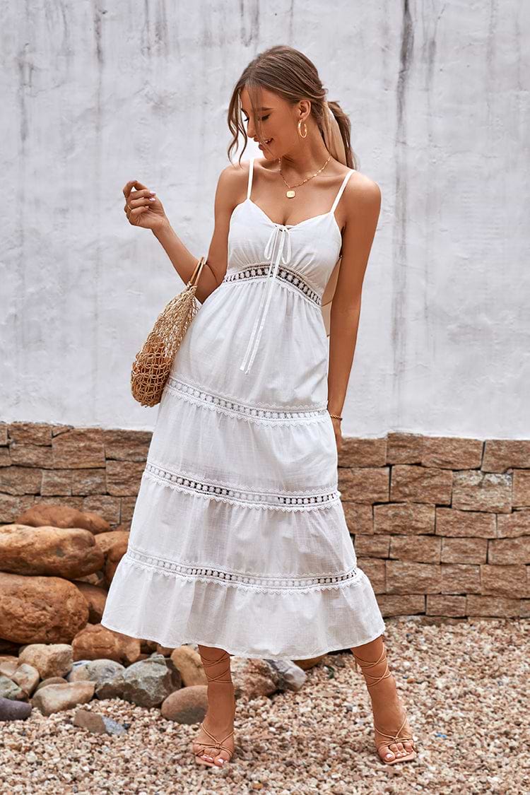 Vestido en forma de A Moño