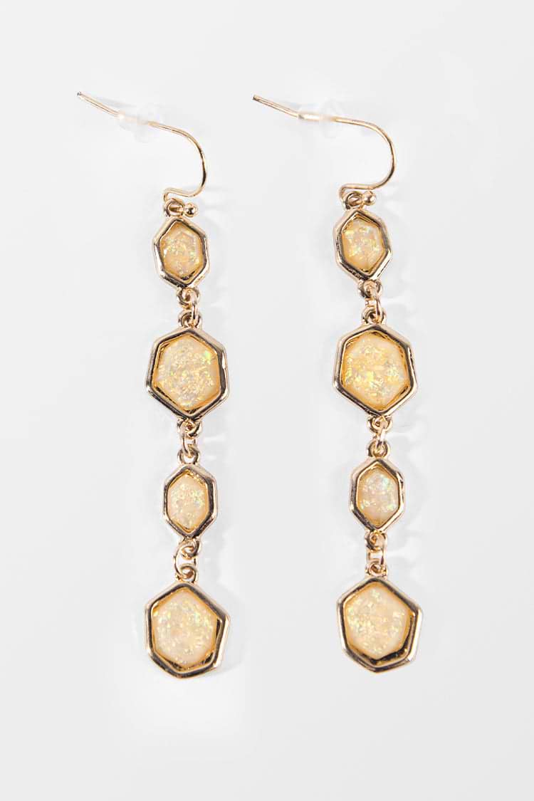 Pendientes rosado geométricos