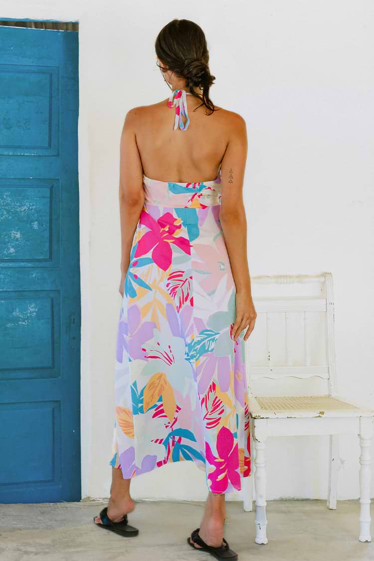 Vestido en forma de A Escote halter