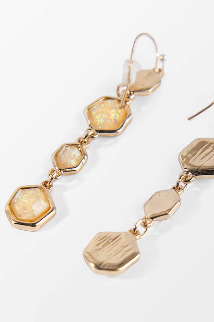 Pendientes rosado geométricos