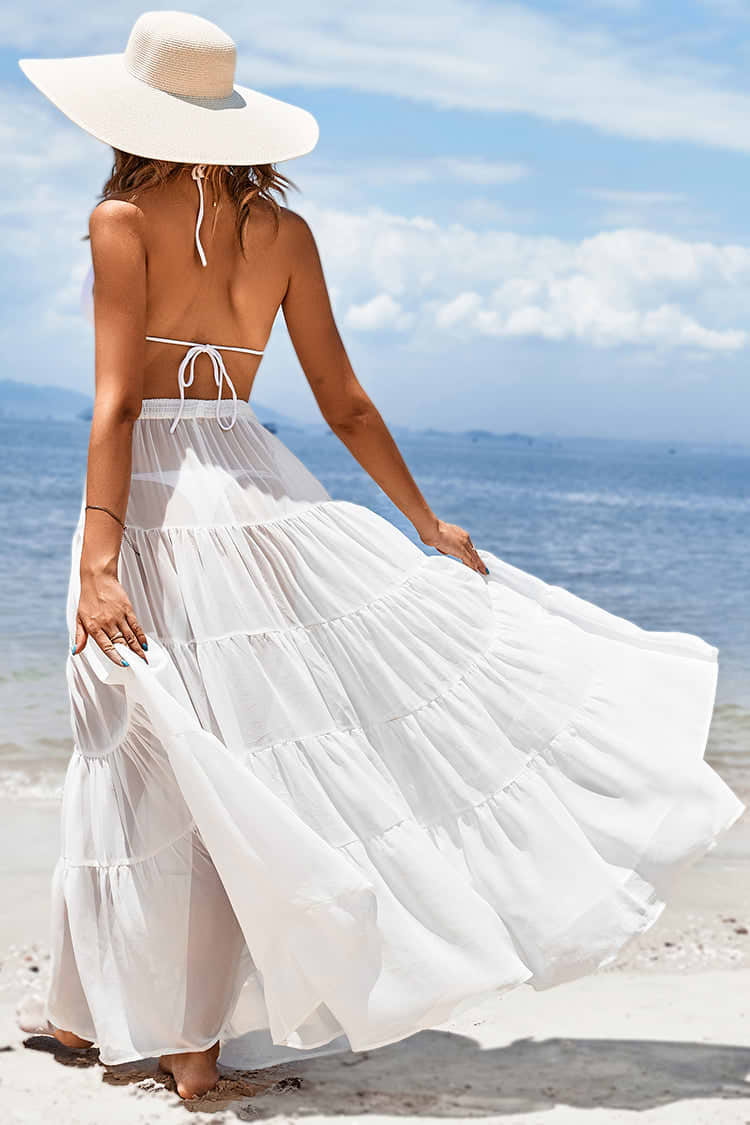 Cover Up Maxi con cintura elástica