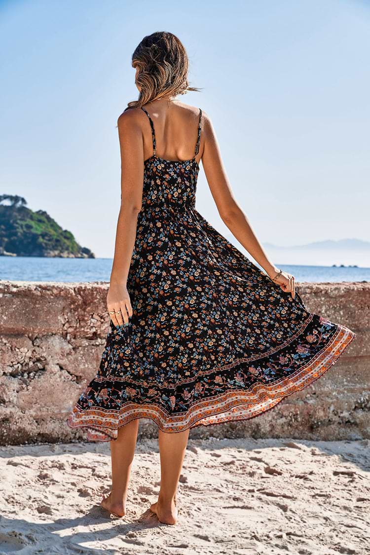 Binden Boho A-förmiges Kleid