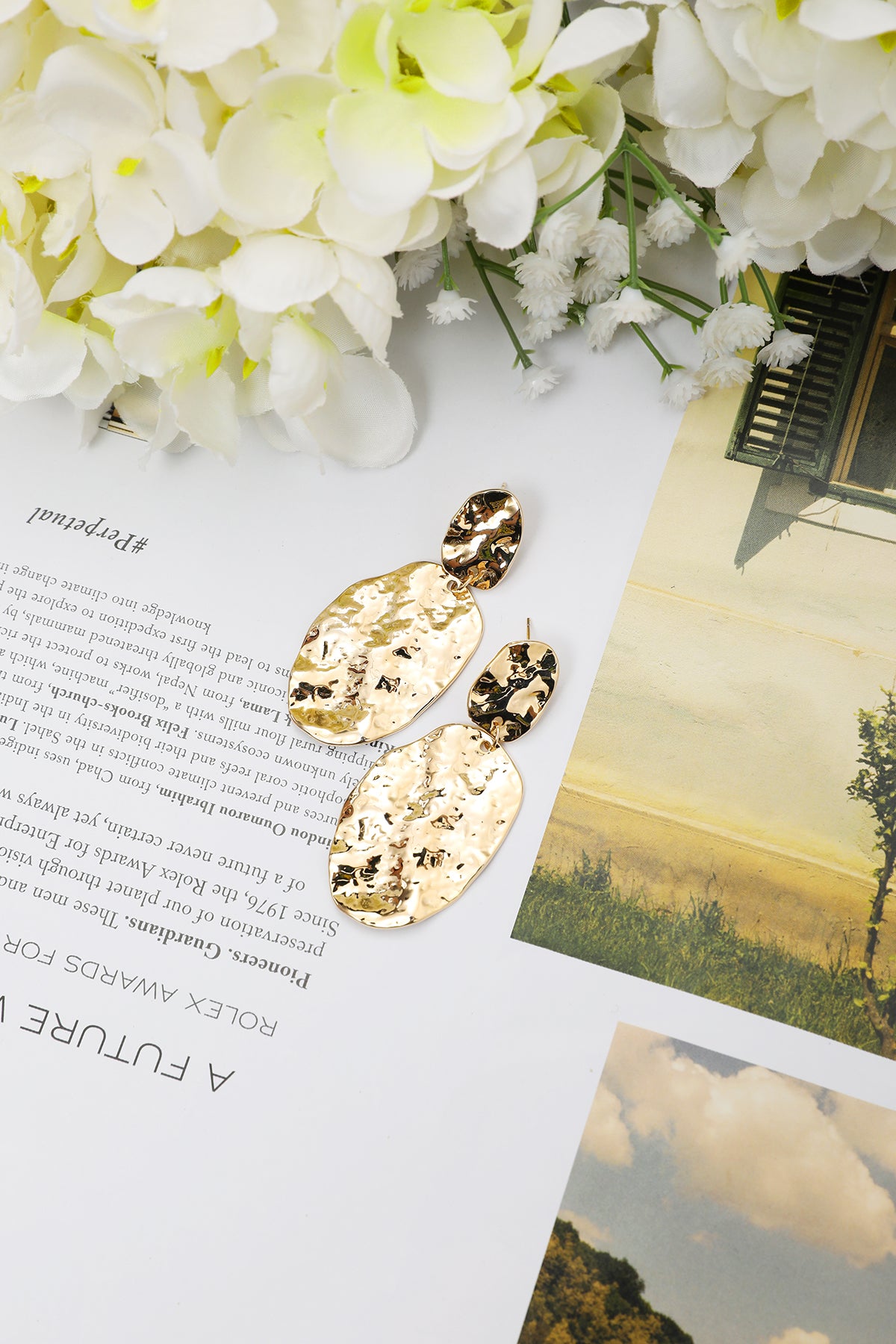 Boucles d'oreilles minimalistes géométriques en cuivre