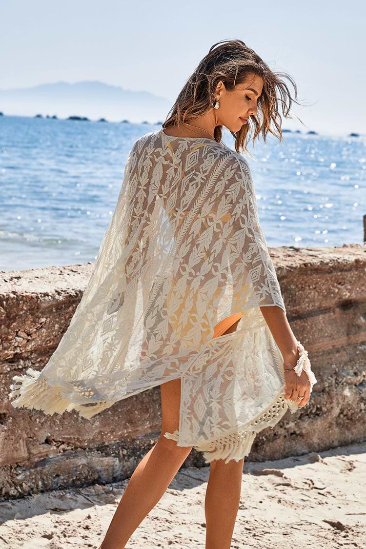 Caftan court à manches dolman