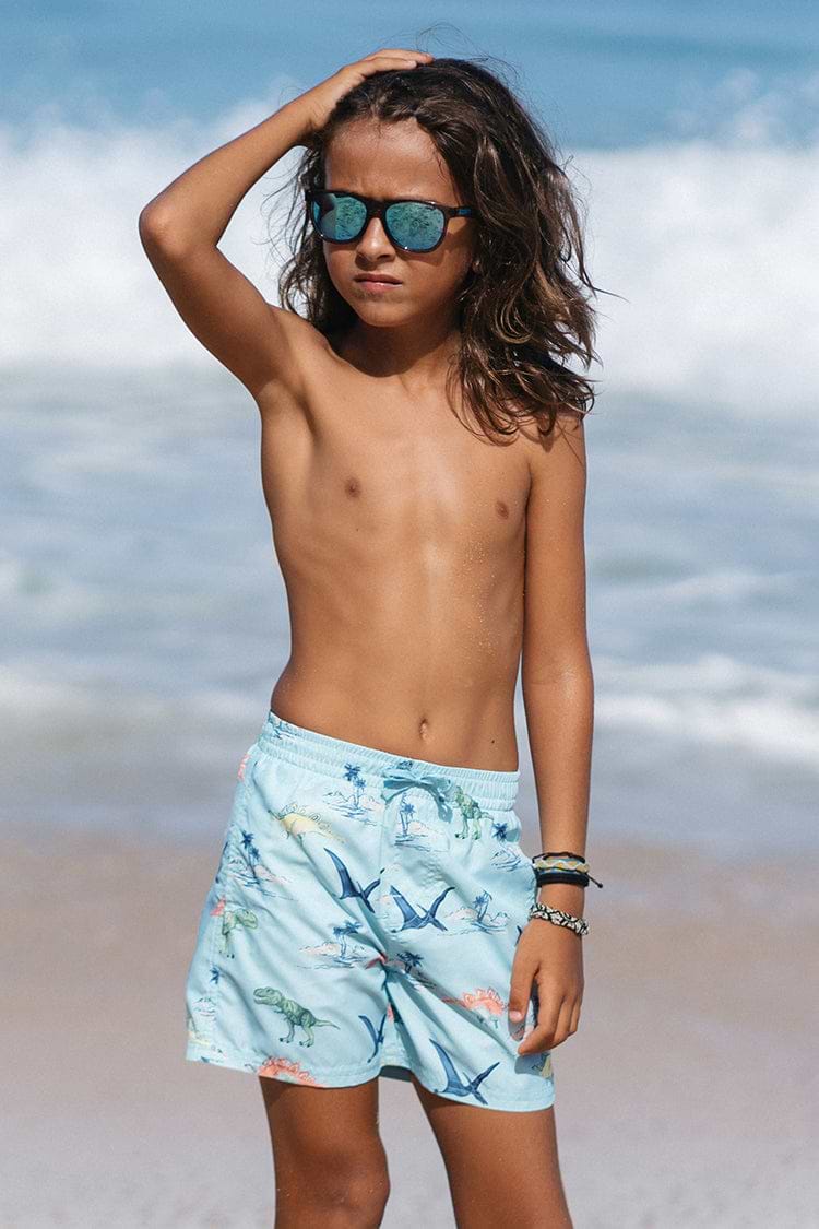 Dino Daze Boys’ Adjustable Volley Shorts