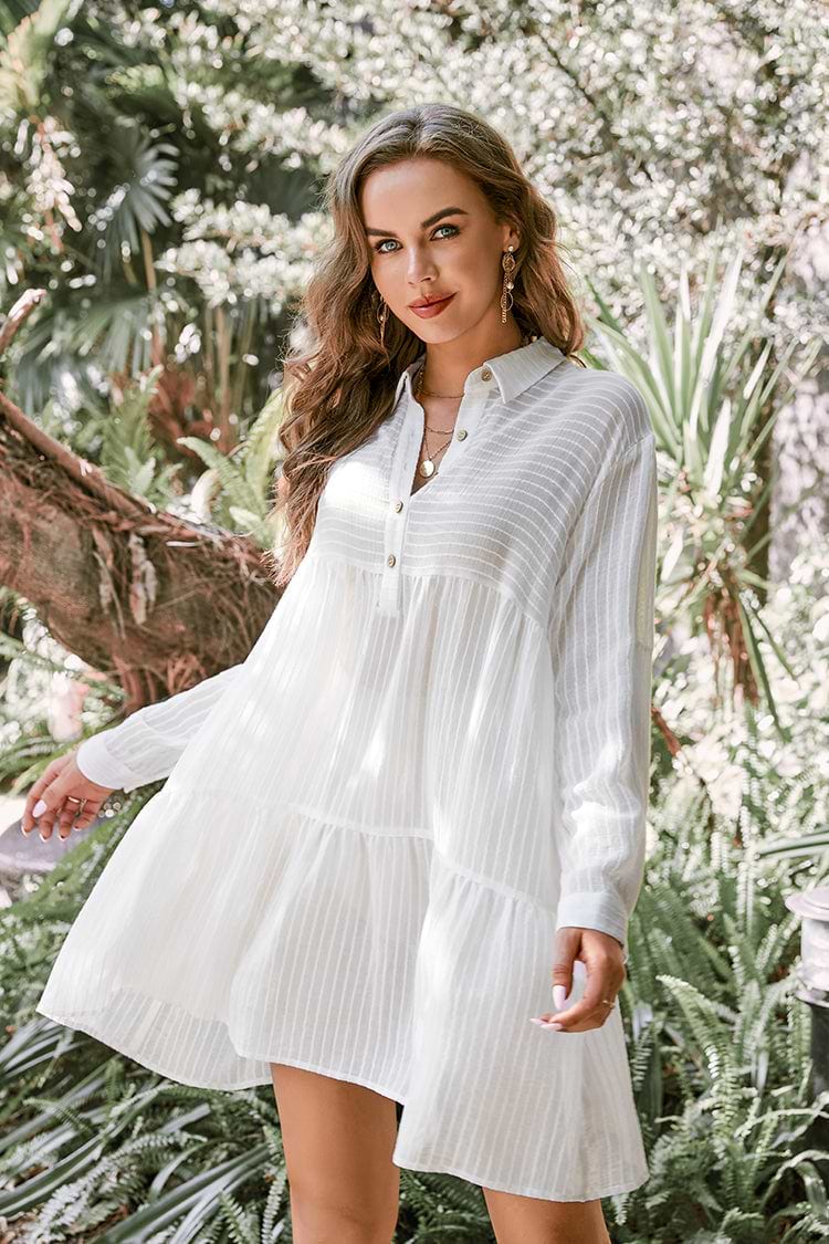 Brynlee Drop Shoulder Sleeve Loose Waisted Cover Up