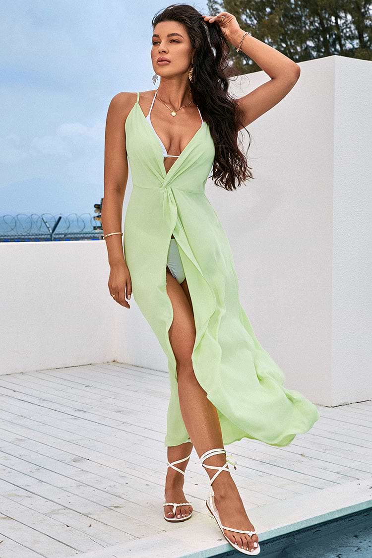 Paparazzi Backless Plunge Slip Cover Up