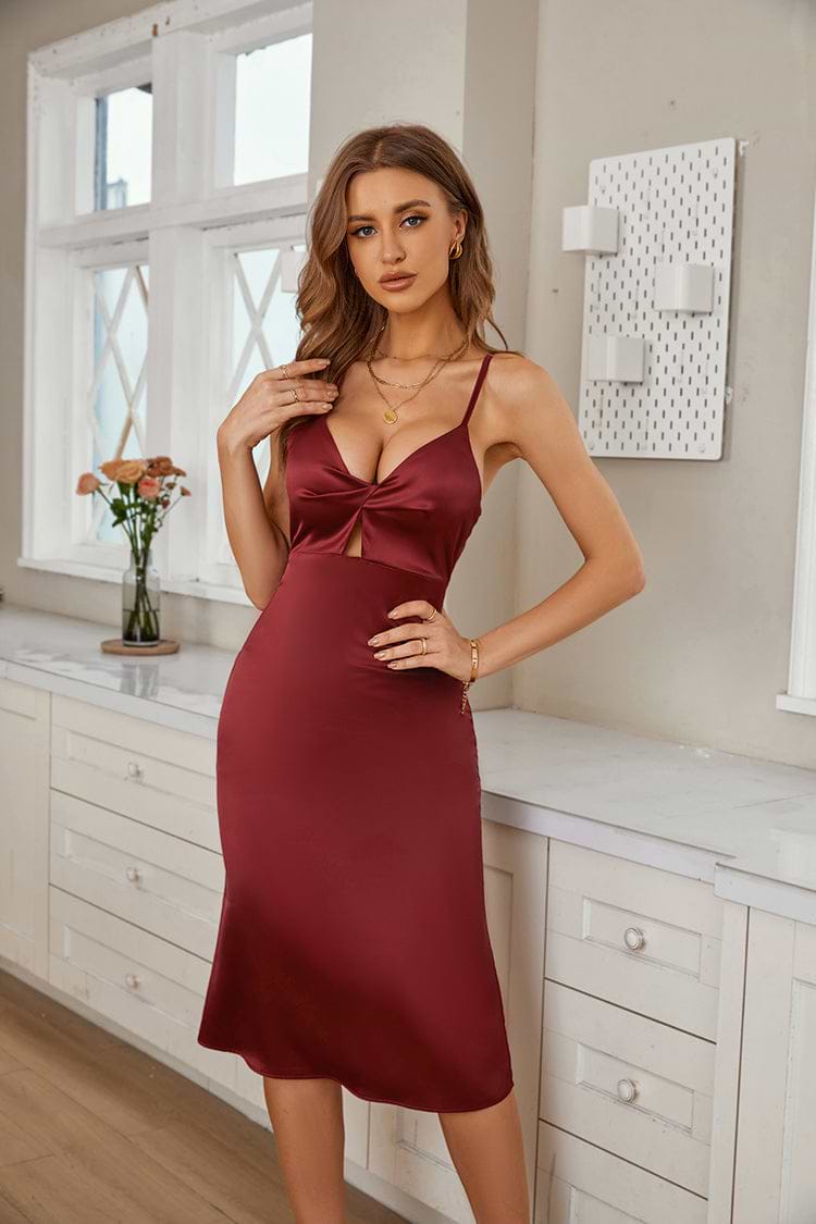 Margareta Sleeveless Backless Zipper Bodycon Dress