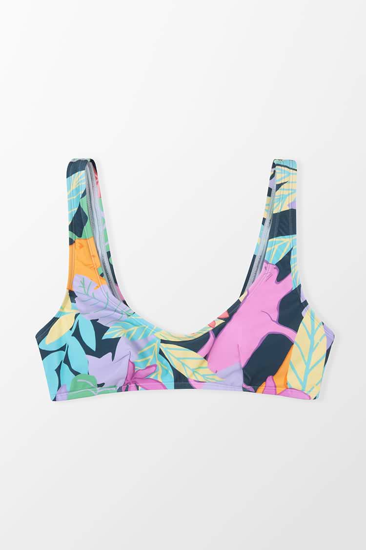 Sunbeam Scoop Neck Wide Straps Bralette Bikini Top