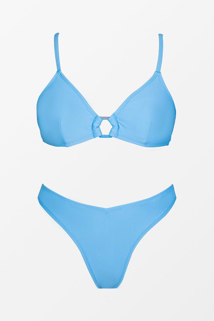 Summer Glow Up Conjunto de bikini Bralette con ring e hipster súper atrevido