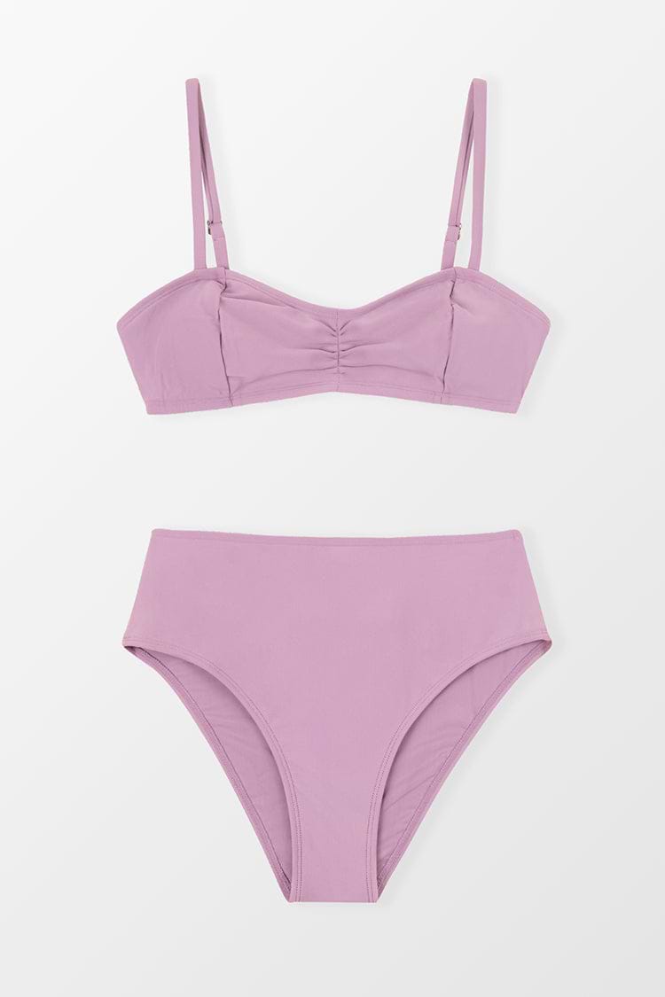 St. Tropez Cinch Bandeau und High Waist Bikini Set