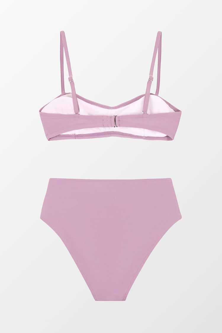St. Tropez Cinch Bandeau und High Waist Bikini Set