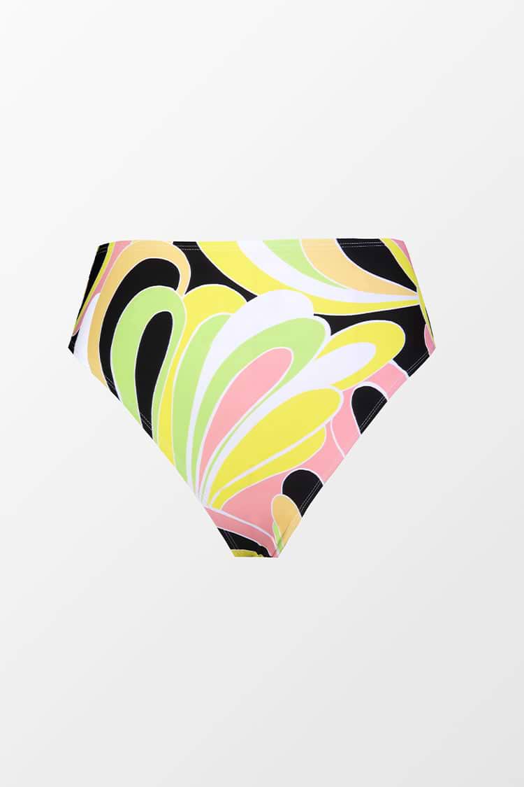 Palm Beach Night Cheeky High Waist Plus Size Bikini Bottoms