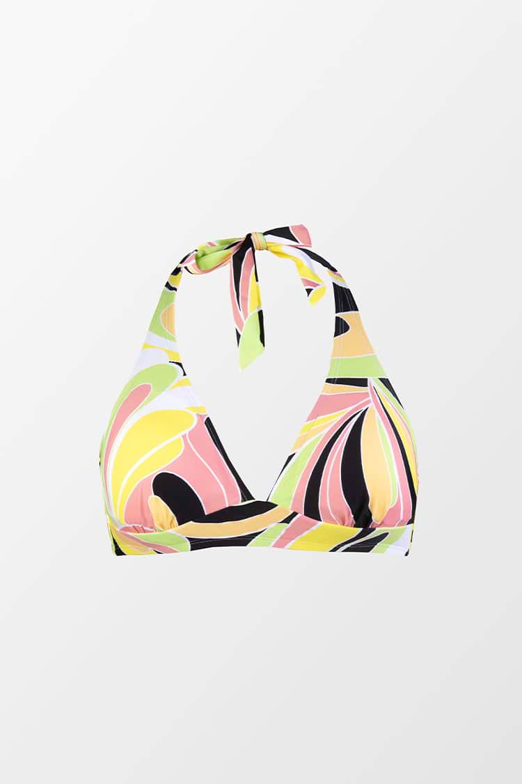 Palm Beach Night Molded Halter Plus Size Bikini Top