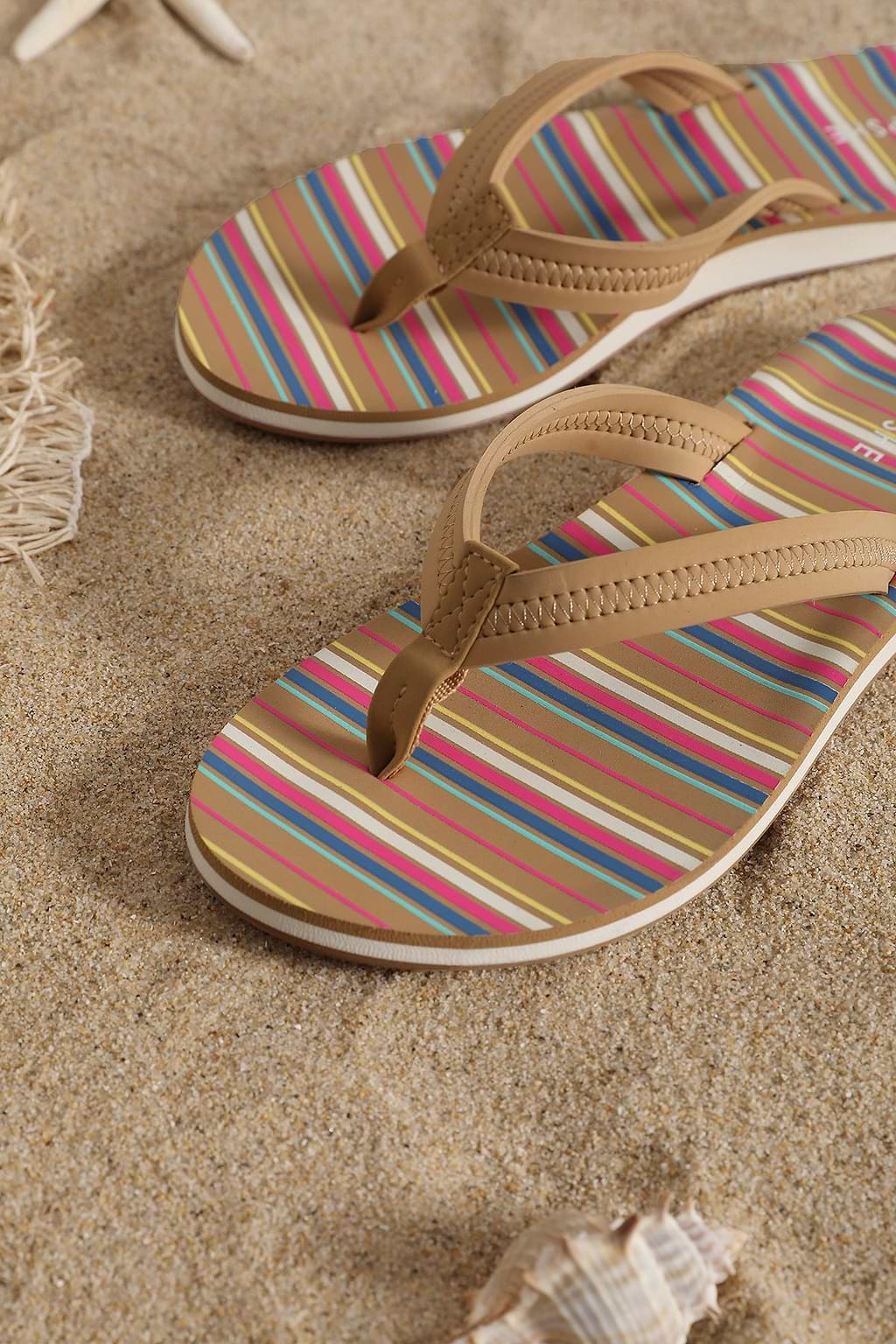 Baker Beach Stripe Flat Sandals