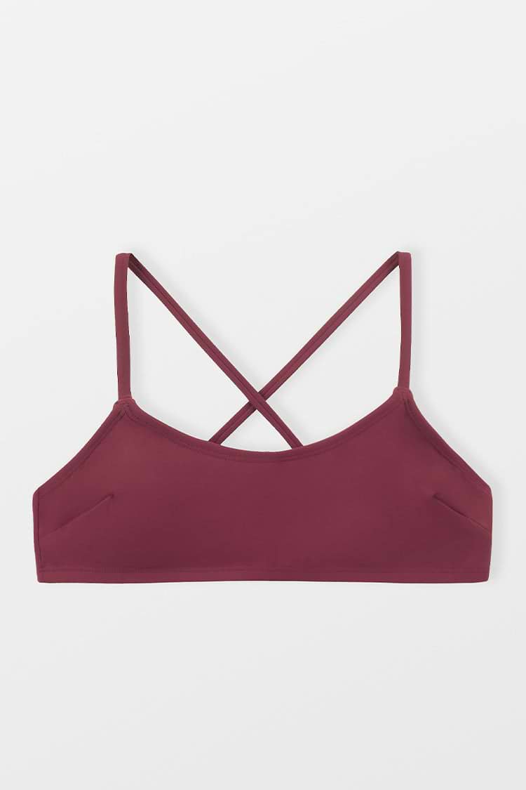 Keep It Cool Red Cross Back Bralette Bikini Top
