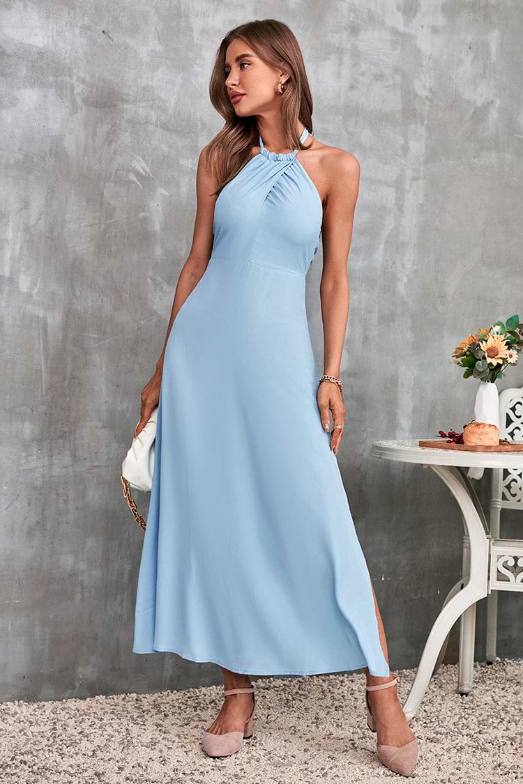 Carol A-Shape Halter Neck Dress