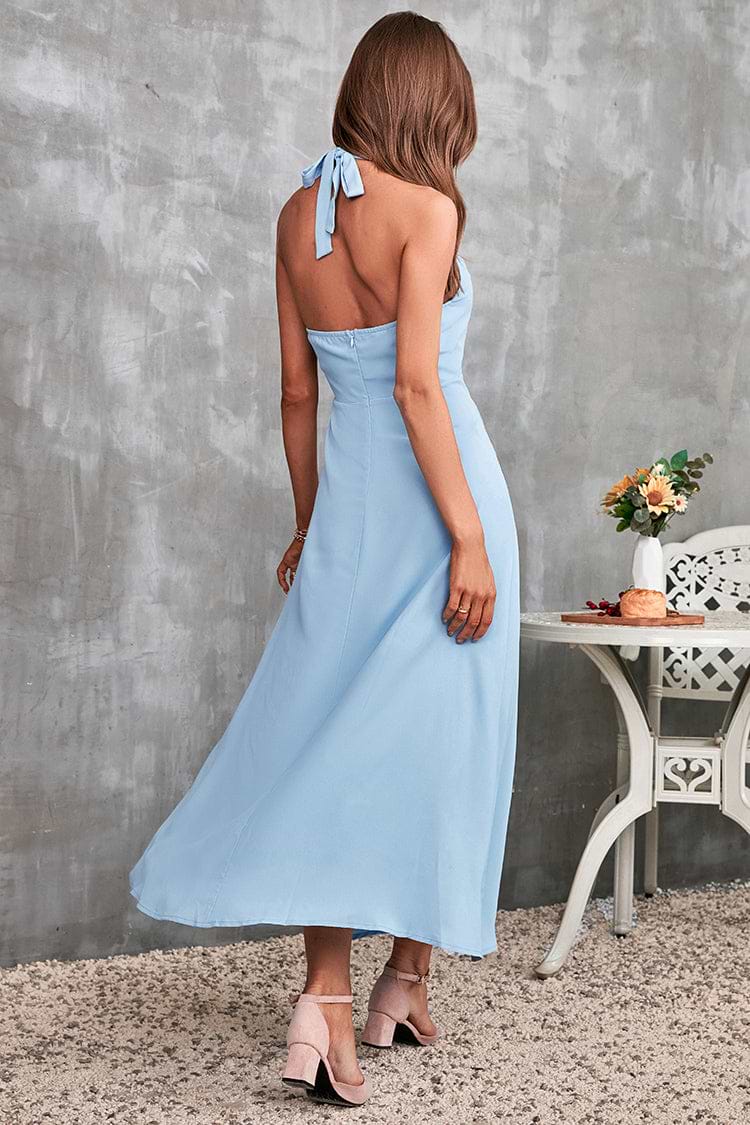 Carol A-Shape Halter Neck Dress