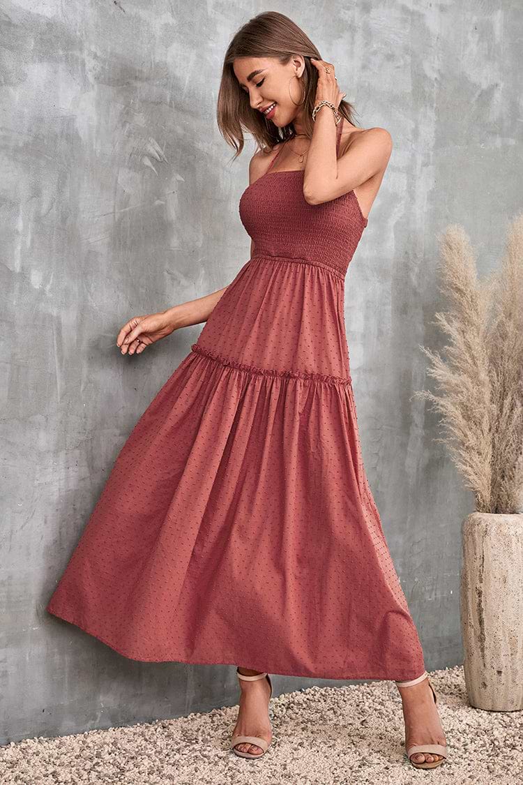 Mariana Backless Halter Neck Slip Dress