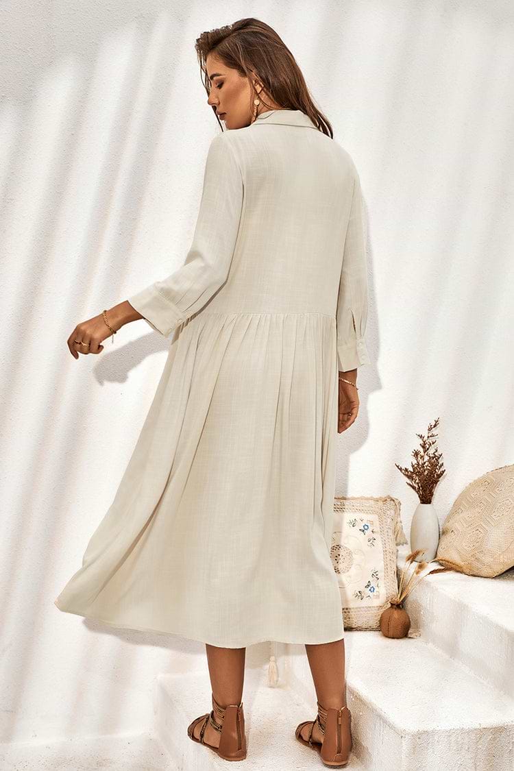 Constance Shirt Collar Cover-up Dress