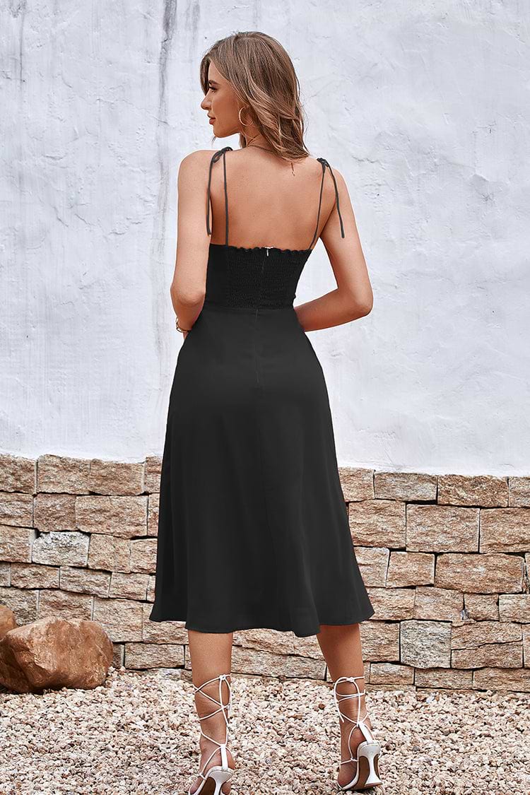 Aurianna Thin Straps Smocking Sleeveless Dress