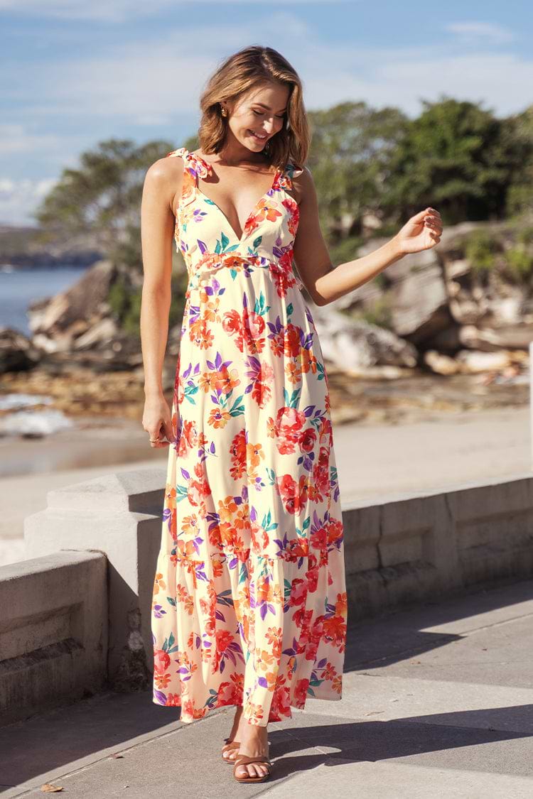 Lilac Dreams Plunge Tie Slip Dress