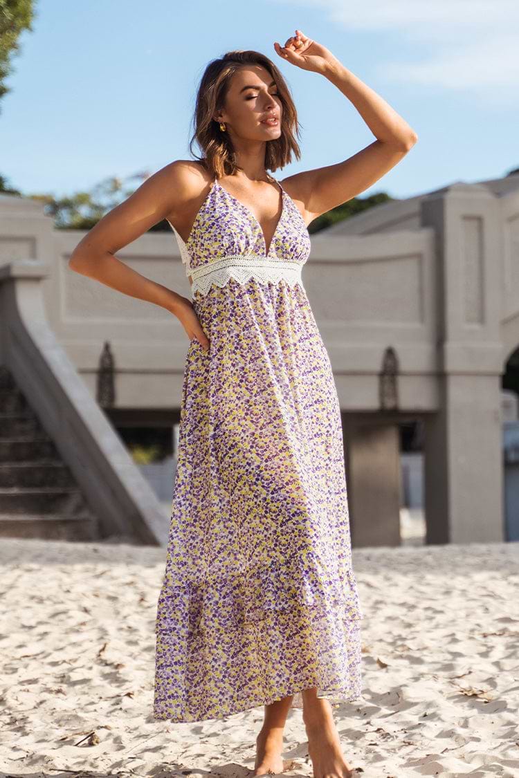 Myla Plunge Halter Neck Slip Dress