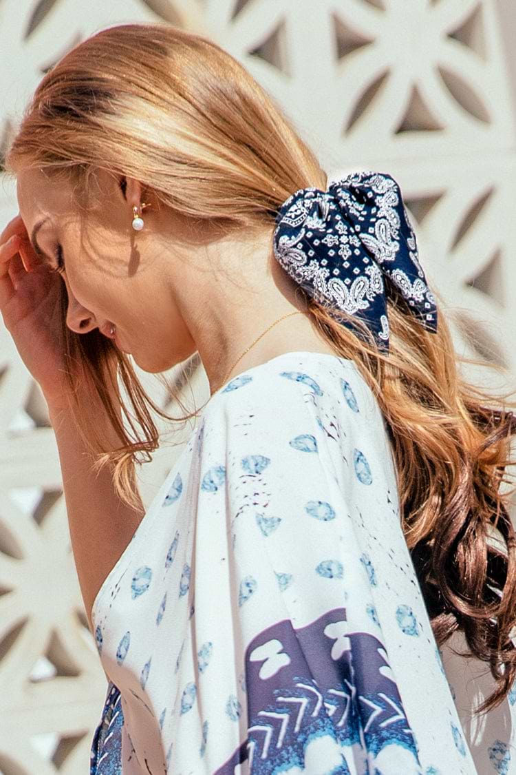 Zippy Paisley Modern Bow Hair Tie