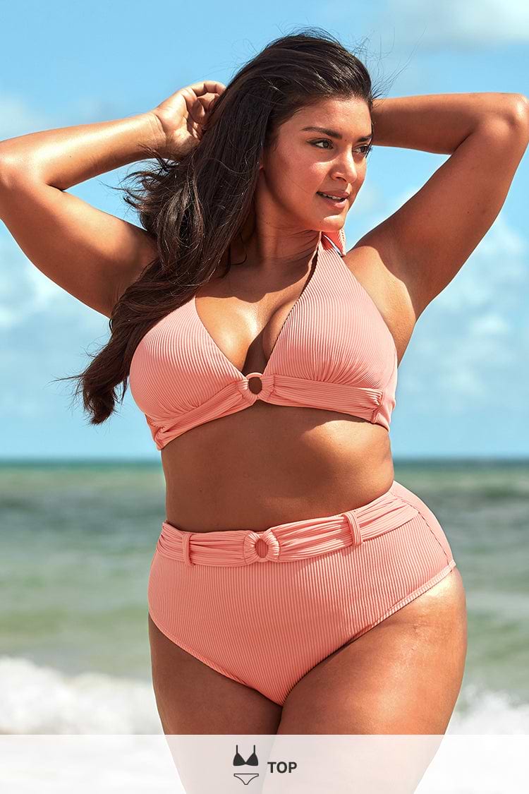Janet Halter O-ring Plus Size Bikini Top