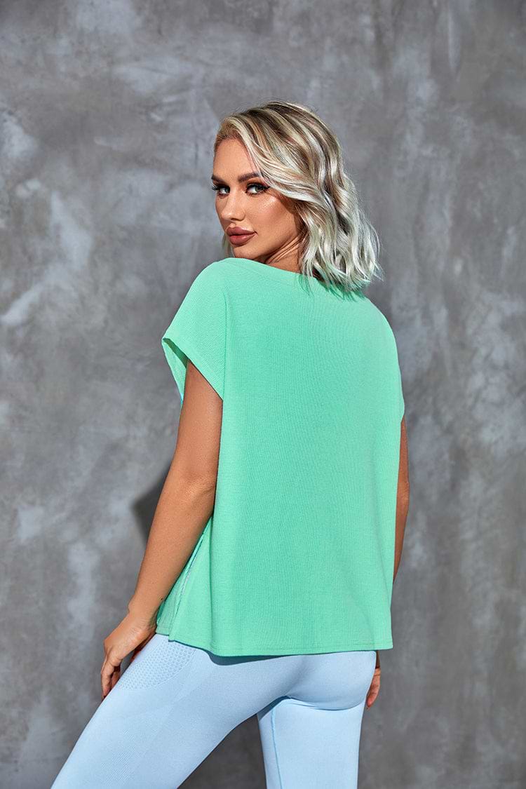 Honey Green V-neck Top