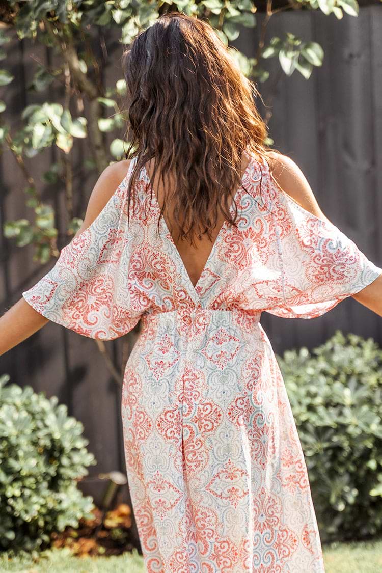 Myra Plunge Dolman Sleeve Split Dress