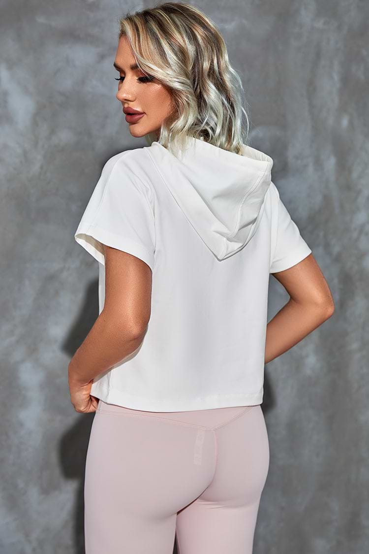 Candy Kiss Floral Embroidery Short Sleeve Crop Top