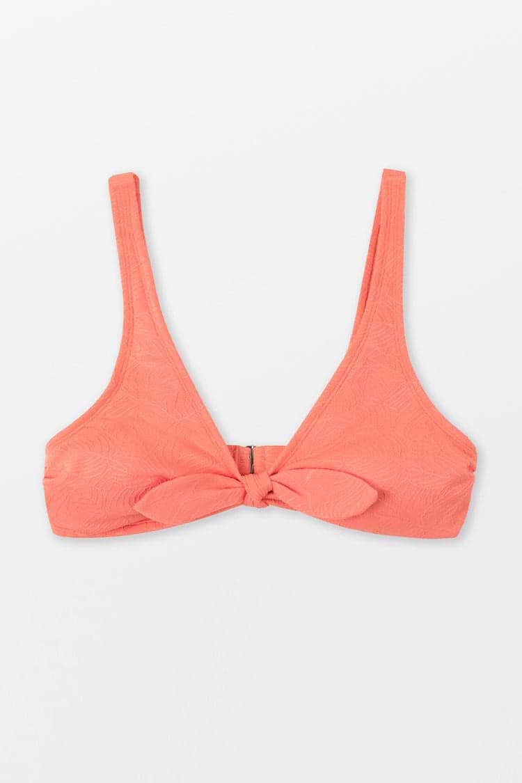 Summer Dreaming Jacquard Faux Bunny Tie Bralette Bikini Top