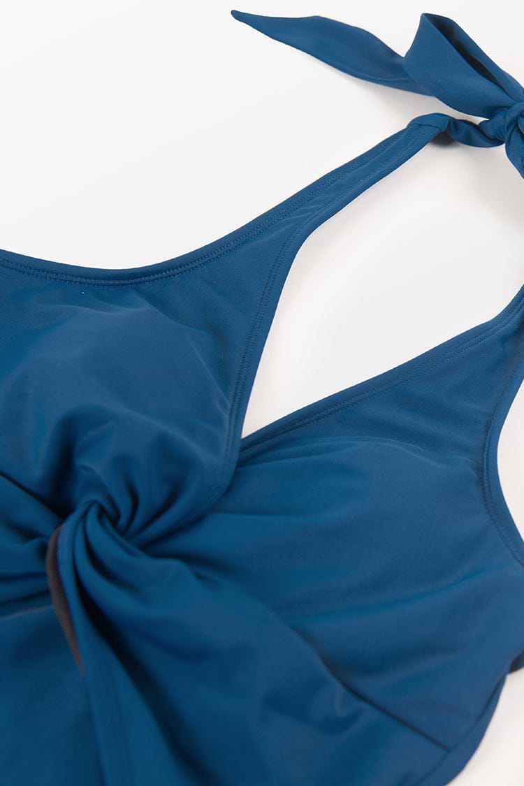 Portofino Escape Twist Front Halter One Piece Swimsuit