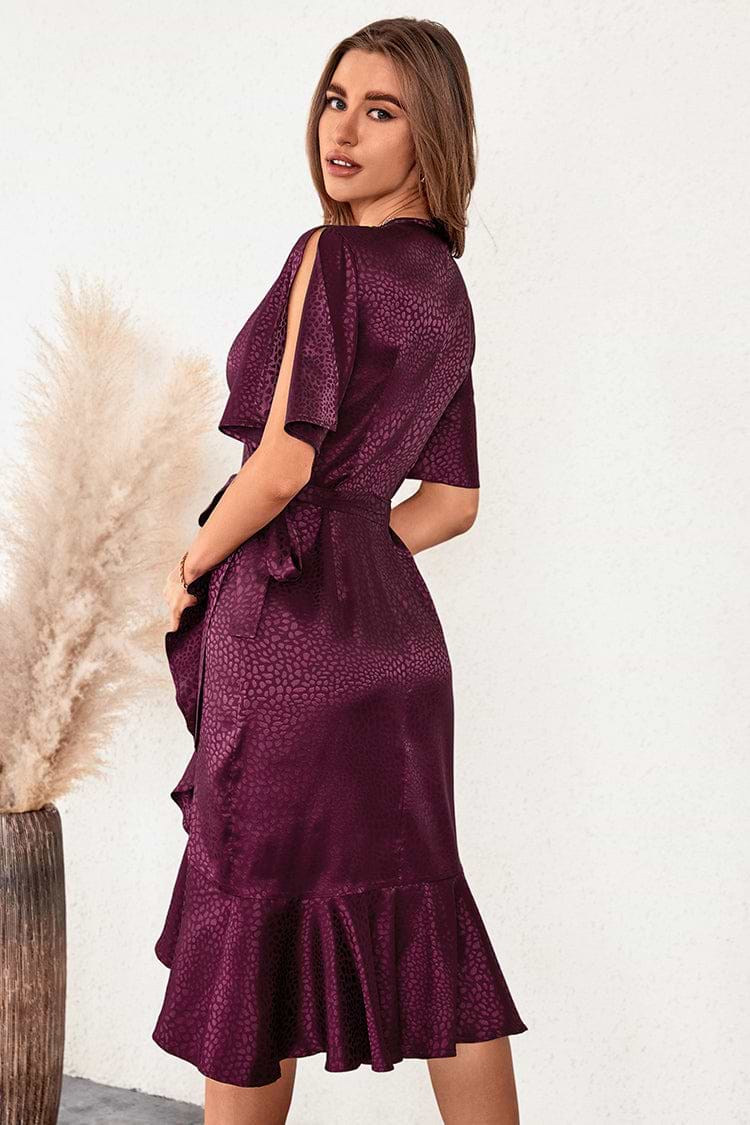 Verona Short Sleeve Lace Up V-neck Dress