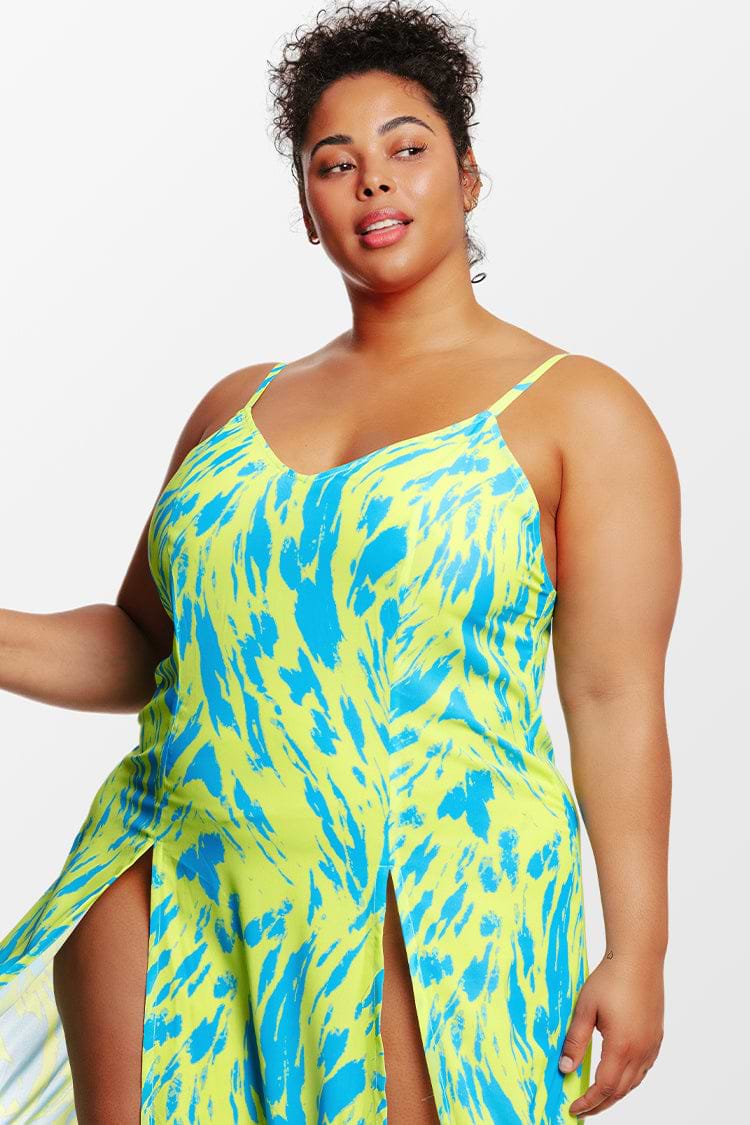 Love Los Angeles Art Walk Animal Plus Size Maxi Dress