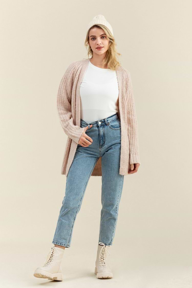Nectar Pink Front Open Cardigan