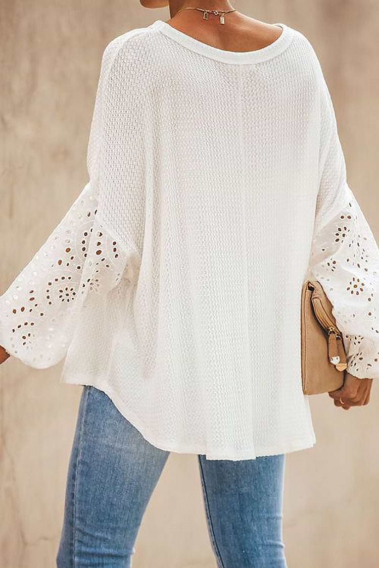 Loose Round Neck Long Sleeve Top