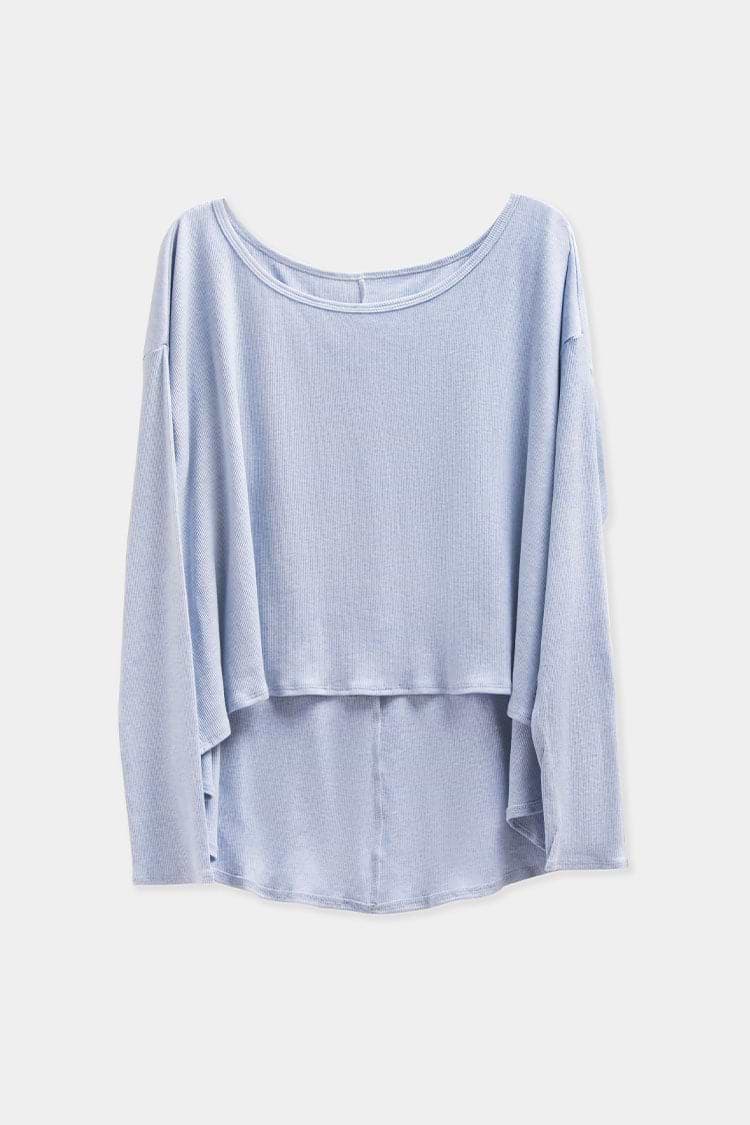 Strawberry Kiss Boat Neck Drop Shoulder Knitwear Top