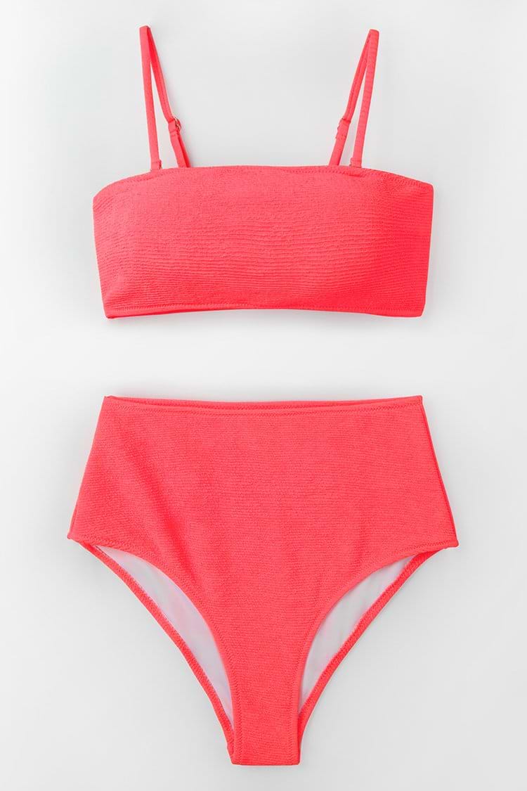 Neon Pink High-Waisted Bikini