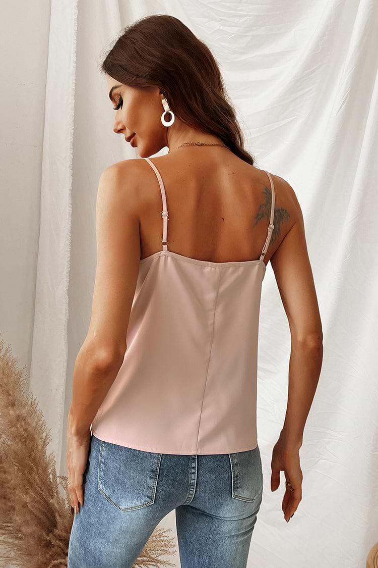 Summer Crush Eyelash Floral Scalloped Lace Overlay Cami