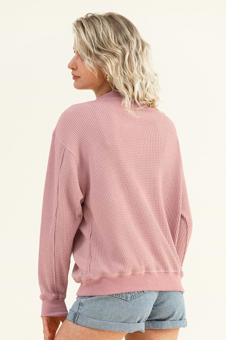 Nevaeh Pink Drop Shoulder Jumper