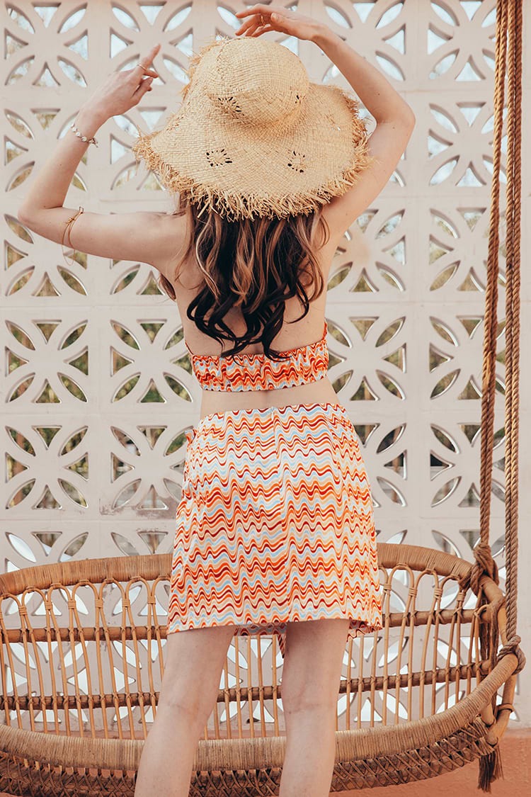 Conjunto de Top corto con escote halter Flada Mini length