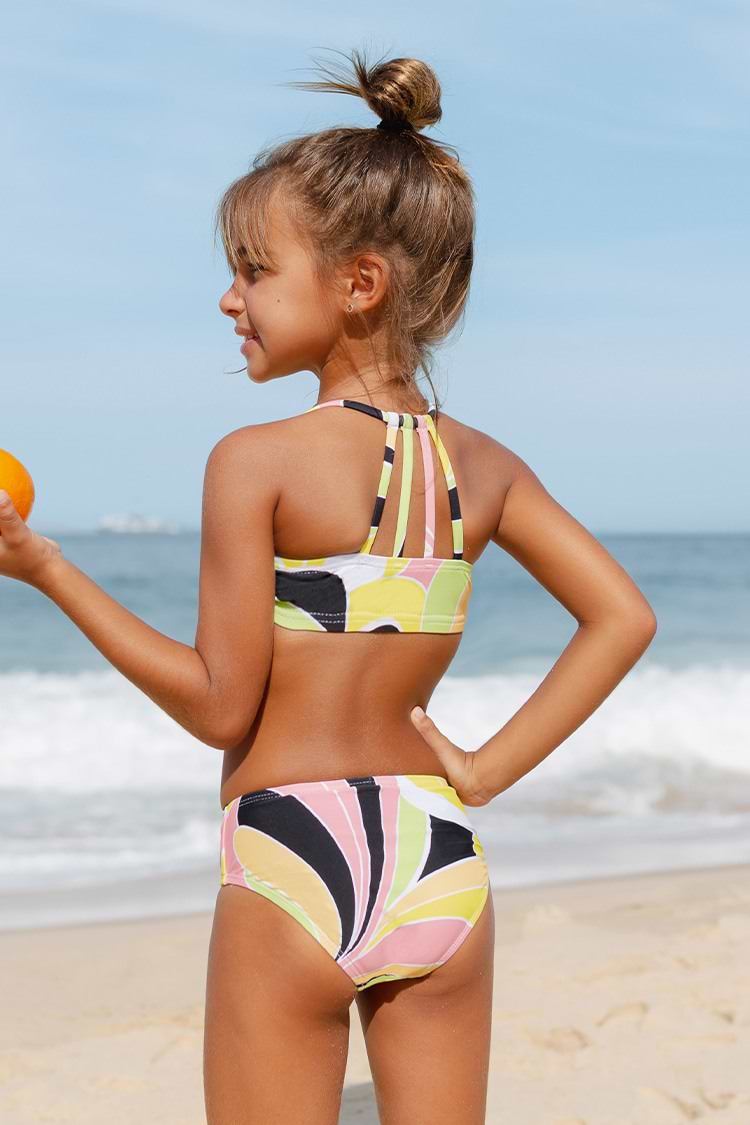 Rückbindung Bralette & Hipster Bikini Set für Mädchen