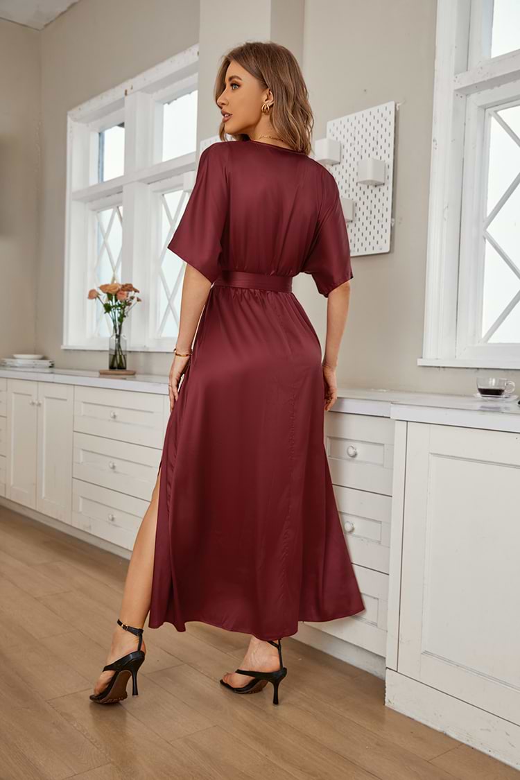 Vestido envolvente de cintura elástica